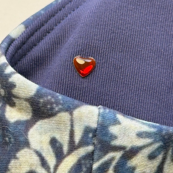 Lorna Jane Floral Matching Set Sports Bra Leggings XS Blue White Activewear - Picture 7 of 7